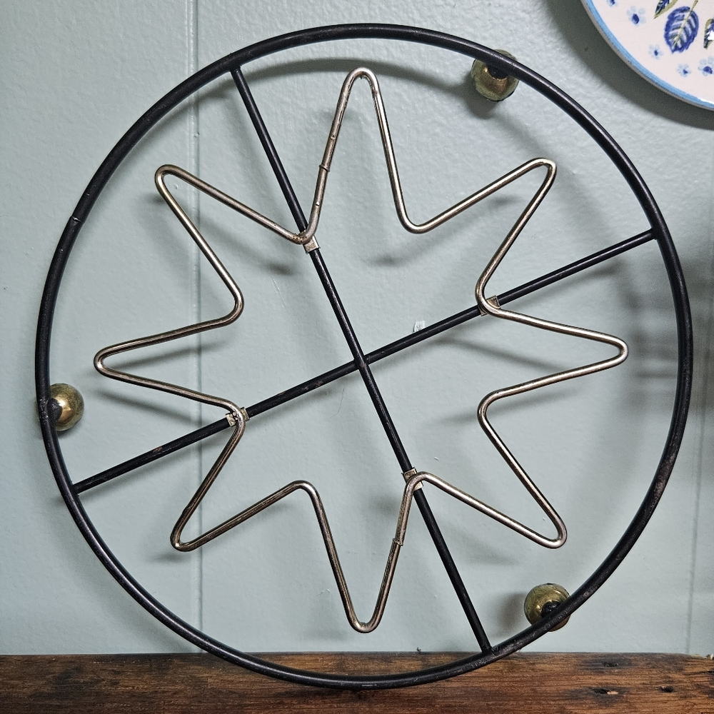 Atomic Starburst Mid-century Metal Trivet